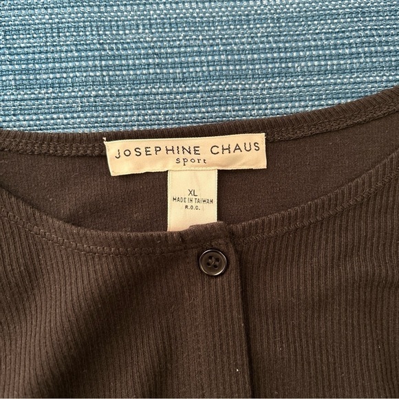 Josephine Chaus Lightweight Black XL Button Down Sweater - Picture 3 of 5